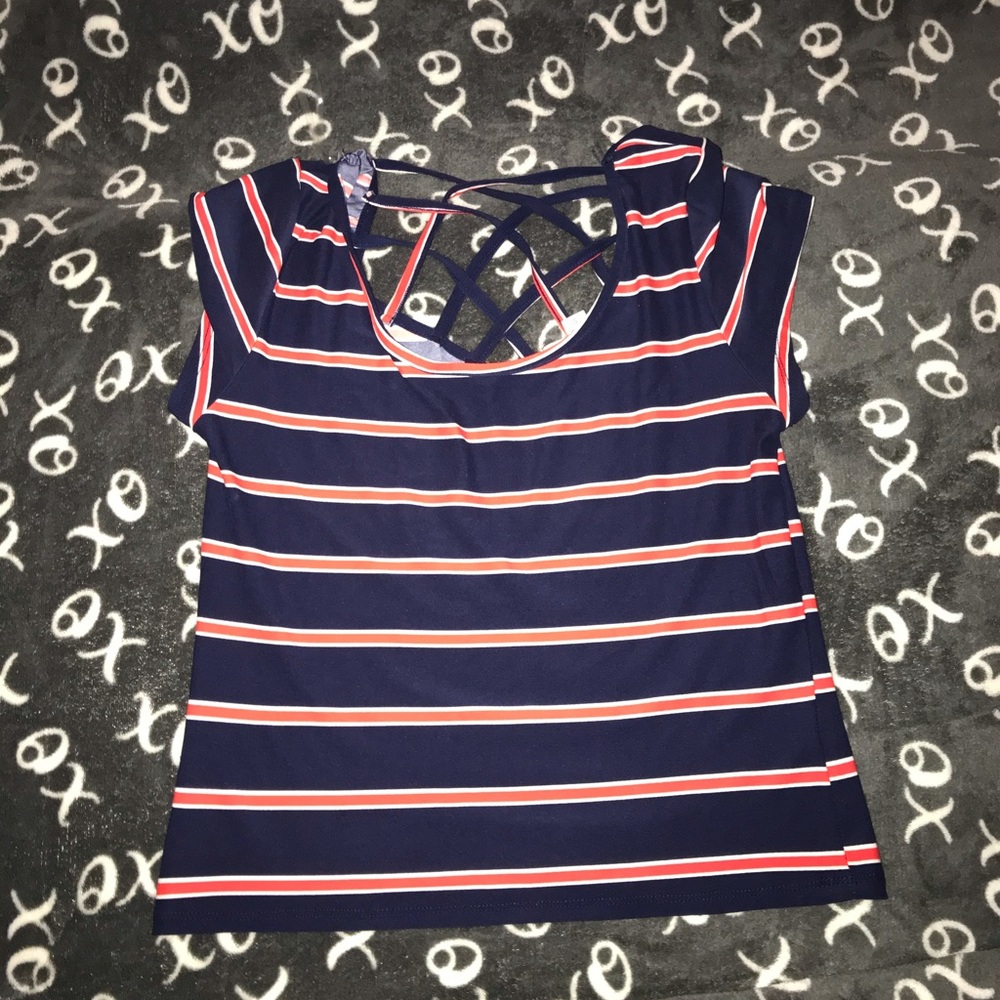 Stripped shirt with cute back design